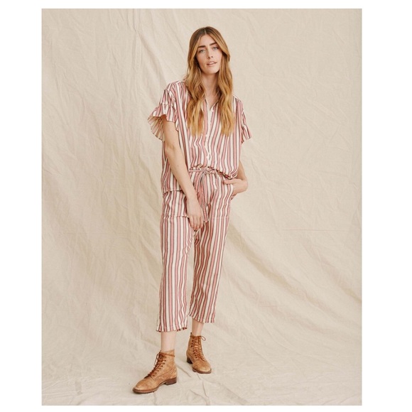 NEW • The Great • Convertible Striped Trouser Lg - Picture 2 of 7